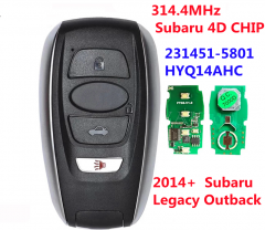(314.4Mhz) HYQ14AHC Smart Key For Subaru Legacy Outback